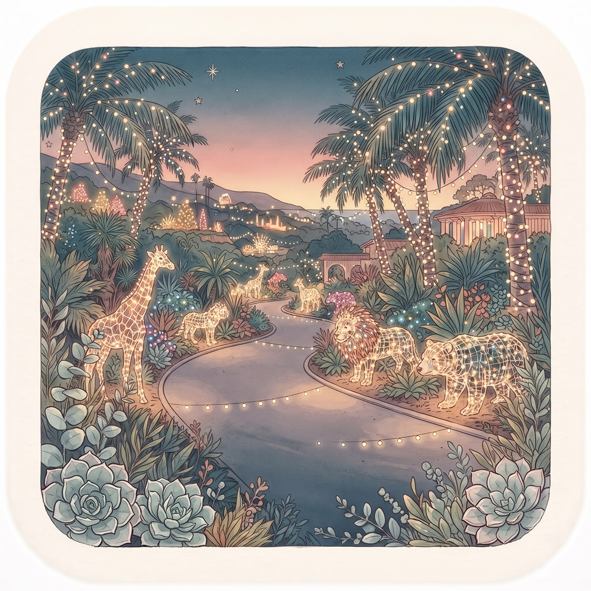 Festive San Diego Zoo Christmas celebration